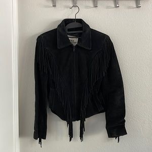 Suede fringe vintage jacket